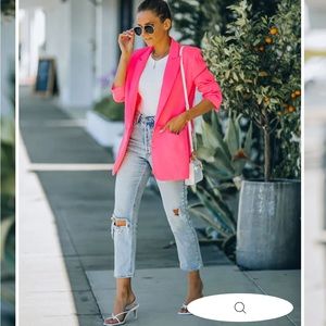Neon Pink Blazer - Vici